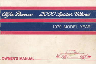 Spider 2000 Veloce manual